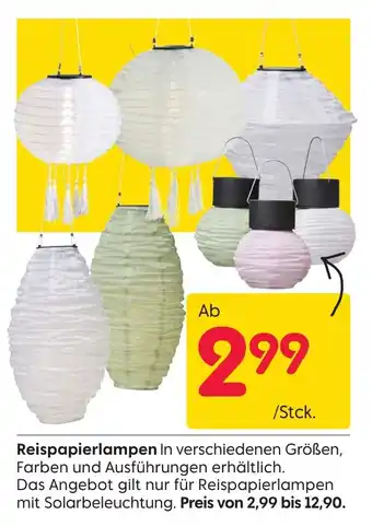 Rusta Reispapierlampen Angebot