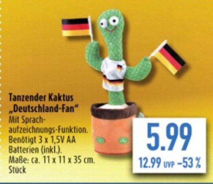 Tanzender Kaktus Deutschland-Fan" Angebot bei diska
