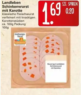 WEZ Landleben Schinkenwurst mit Karotte 100g Angebot