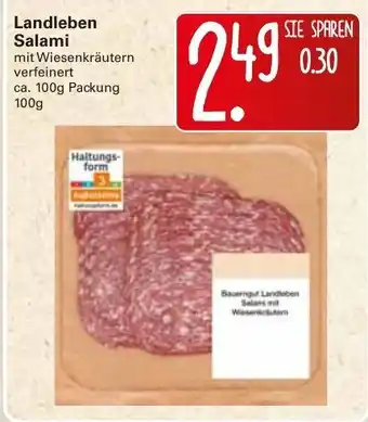 WEZ Landleben Salami 100g Angebot