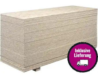 Hornbach Palette OSB3 Verlegeplatte 2500x625x12 mm E1 ungeschliffen, 59 Stück = 92,19 m² Angebot