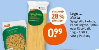 tegut tegut Pasta 500 g Packung Angebot