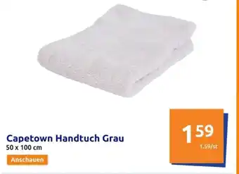 Action Capetown Handtuch Grau Angebot