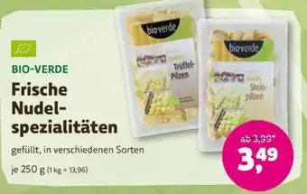 Biomarkt BIO-VERDE Frische Nudel- spezialitäten 250g Angebot