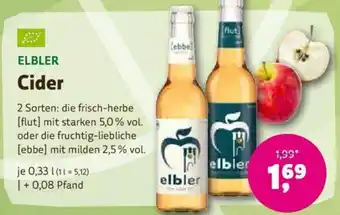 Biomarkt ELBLER Cider 330ml Angebot