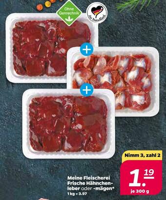 NETTO Meine fleischerei frische hähnchenleber oder -mägen Angebot