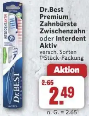 Combi Dr.Best Premium Zahnbürste Zwischenzahn oder Interdent Aktiv 1 Stück-Packung Angebot