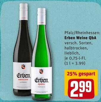 REWE Rotwein oder weißwein Angebot