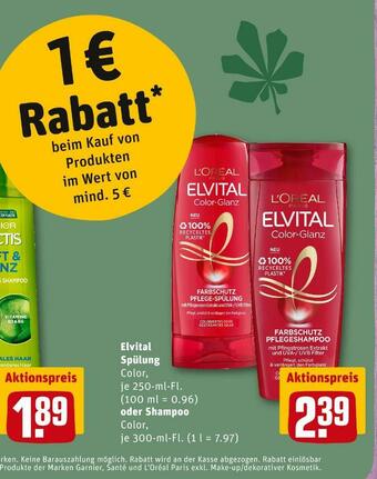 REWE Elvital spülung oder shampoo Angebot