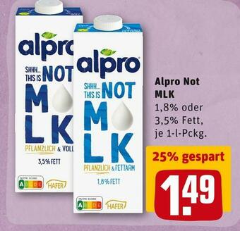 REWE Alpro not mlk Angebot