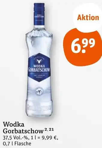 tegut Wodka Gorbatschow 0,7 L Flasche Angebot