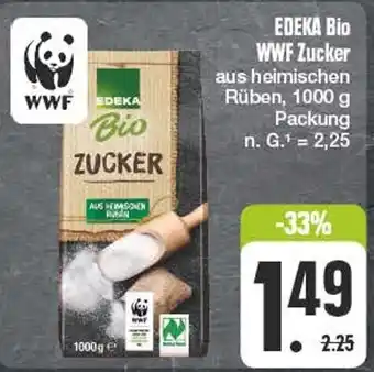 Edeka EDEKA Bio WWF Zucker 1000 g Packung Angebot