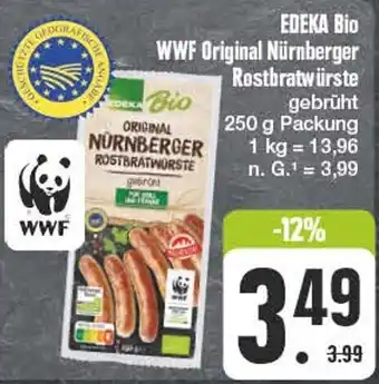 Edeka EDEKA Bio WWF Original Nürnberger Rostbratwürste 250 g Packung Angebot