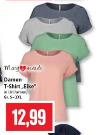 Stolz Mary maids Damen- T-Shirt „Elke" in Unifarben, Gr. S-3XL Angebot