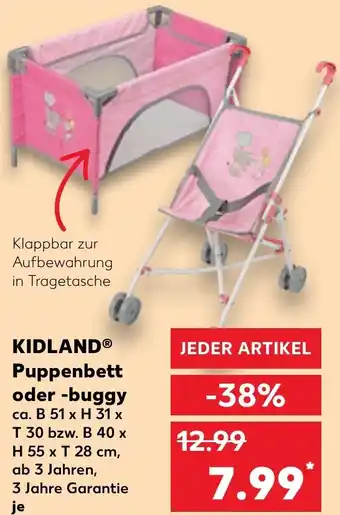 Kaufland KIDLAND Puppenbett oder buggy Angebot