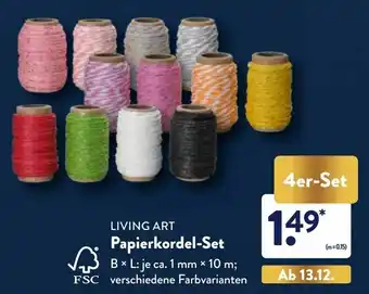 Aldi Nord Living Art Papierkordel Set Angebot