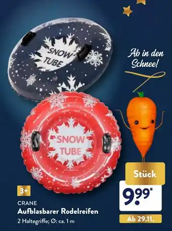 Aldi Nord Crane Aufblasbarer Rodelreifen Angebot