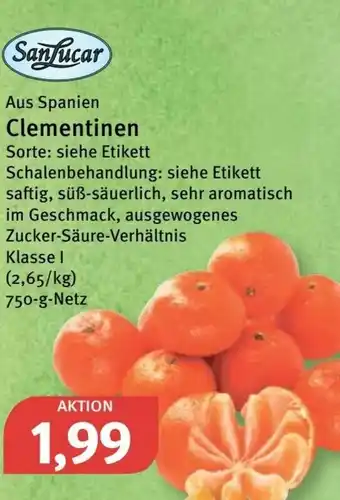 Feneberg SanLucar Aus Spanien Clementinen 750g Angebot