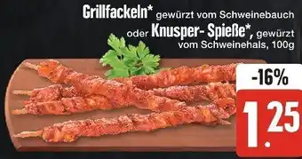 Edeka Grillfackeln oder Knusper-Spieße 100 g Angebot