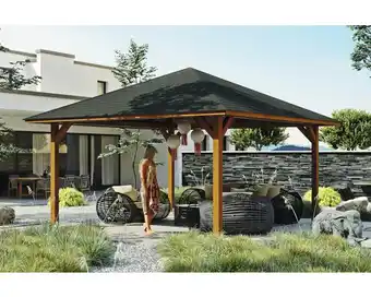 Hornbach Pavillon SKAN HOLZ Cannes Gr. 3 504 x 504 cm nußbaum Angebot