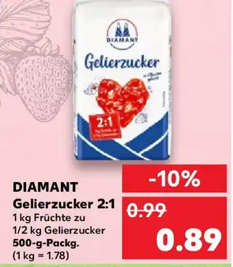 Kaufland DIAMANT Gelierzucker 2:1 500 g Packg. Angebot