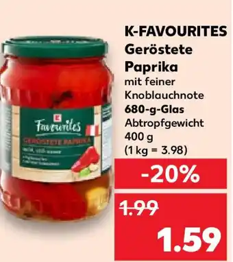 Kaufland K-FAVOURITES Geröstete Paprika 680 g Glas Angebot