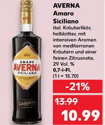 Kaufland AVERNA Amaro Siciliano 0,7 l Fl. Angebot