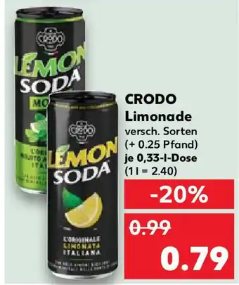 Kaufland CRODO Limonade0,33 l Dose Angebot