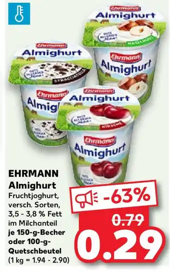 Kaufland EHRMANN Almighurt Fruchtjoghurt 150 g Becher Angebot