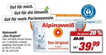 toom Baumarkt Alpinaweiß Das Original 10L Angebot