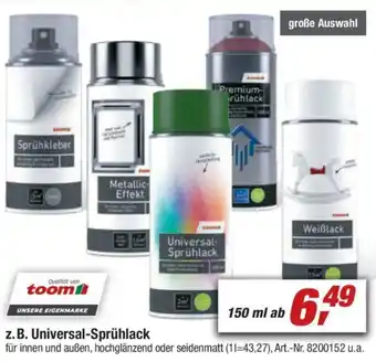 toom Baumarkt Universal Sprühlack 150ml Angebot