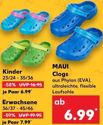 Kaufland MAUI Clogs Angebot