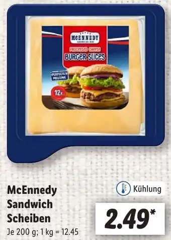 Lidl McEnnedy Sandwich Scheiben 200 g Angebot