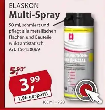 Sonderpreis Baumarkt Elaskon Multi-spray Angebot