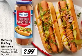 Lidl McEnnedy Hot Dog Würstchen 550 g Angebot