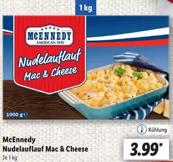 Lidl McEnnedy Nudelauflauf Mac & Cheese 1 kg Angebot