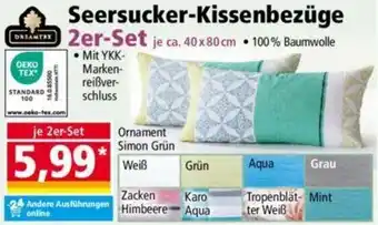 Norma DREAMTEX Seersucker Kissenbezüge 2er-Set Angebot