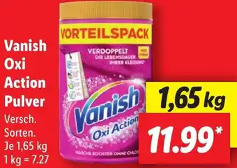 Lidl Vanish Oxi Action Pulver 1,65 kg Angebot