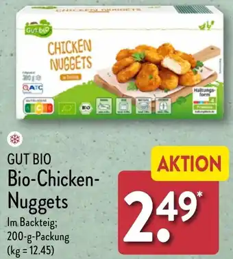 Aldi Nord GUT BIO Bio-Chicken Nuggets 200 g Packung Angebot