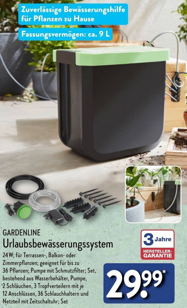 GARDENLINE Urlaubsbewsserungssystem Angebot bei Aldi Nord