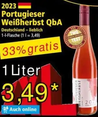 Norma 2023 Portugieser Weißherbst QbA 1 Liter Angebot