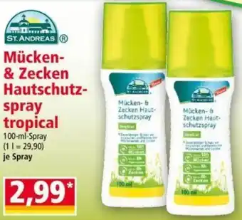 Norma ST. ANDREAS Mücken & Zecken Hautschutzspray tropical 100 ml Angebot