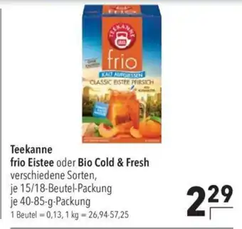 CITTI Markt Teekanne frio Eistee oder Bio Cold & Fresh je 40-85-g-Packung Angebot