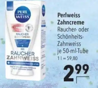 CITTI Markt Perlweiss Zahncreme Raucher- oder Schönheits- Zahnweiss je 50-ml-Tube Angebot