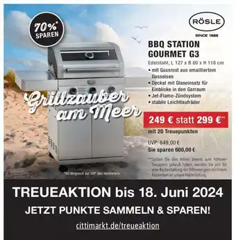 CITTI Markt RÖSLE BBQ STATION GOURMET G3 Angebot