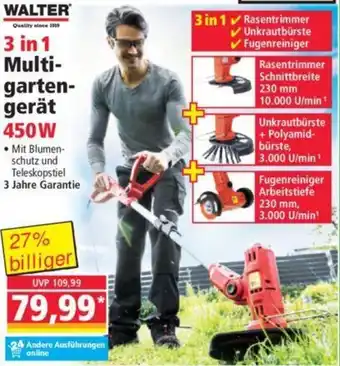 Norma WALTER 3 in 1 Multigartengerät 450W Angebot