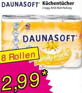 Norma DAUNASOFT Küchentücher 8 Rollen Angebot