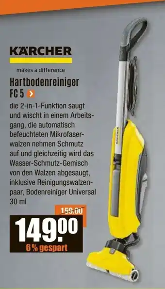 V Baumarkt KÄRCHER Hartbodenreiniger FC5 Angebot