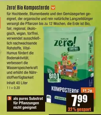 V Baumarkt Zero! Bio Komposterde 40L Angebot