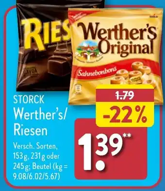 Aldi Nord STORCK Werther's/ Riesen Angebot